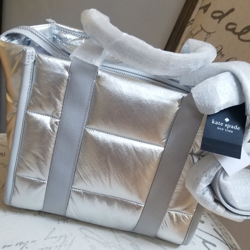 Kate Spade Metallic Silver Tote
